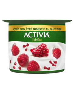 Activia Yaourt Brassé Grenadine Framboise 90g