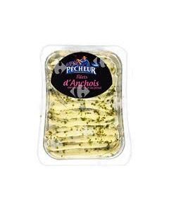 Le petit pecheur filets d'anchois a l'ail et persil 120g