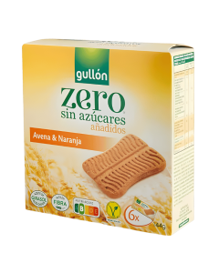 Gullon snack d'avoine & orange sans sucre 144g