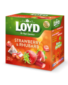 Loyd assortiment de thés fraise et rhubarbe 20 sachets