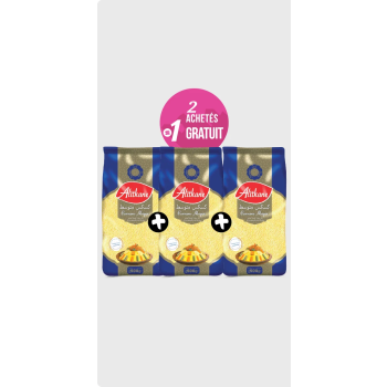 LOT AL ITKANE COUSCOUS MOYEN  500g x 2 + 3ème GRT