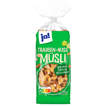 JA! MUESLI CÉRÉALES COMPLÈTES 1KG - NATURE