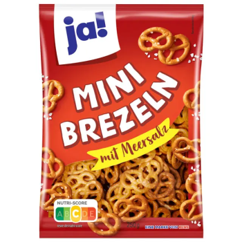 JA! MINI BRETZELS AVEC SEL 250G