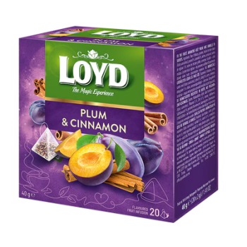 Loyd assortiment de thés plum et cinnamon 20 sachets
